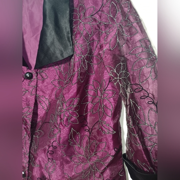 Collection B Women's Purple and Black Jacket - Picture 3 of 5
